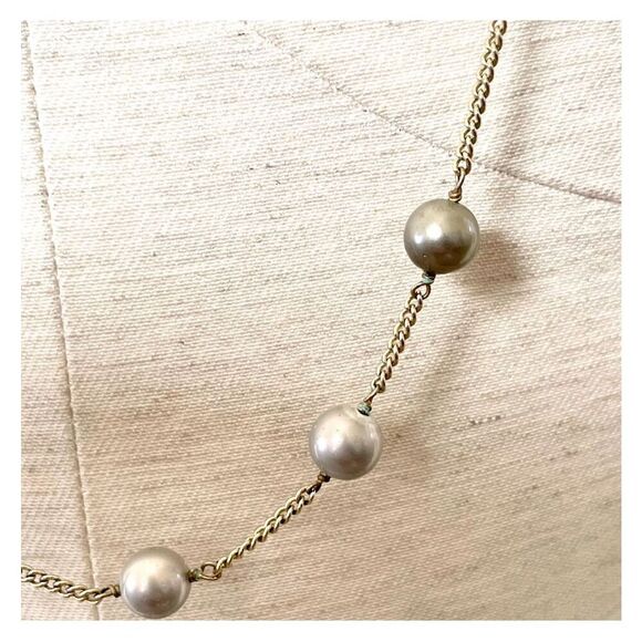 Alexis Bittar crystal link with glass pearl station necklace - Picture 7 of 12